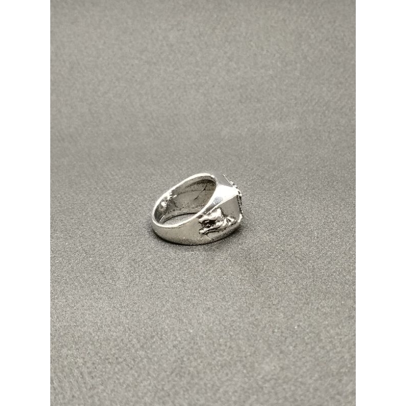 Cincin Pria elegan gaya vintage Cincin Serigala Cincin aesthethic