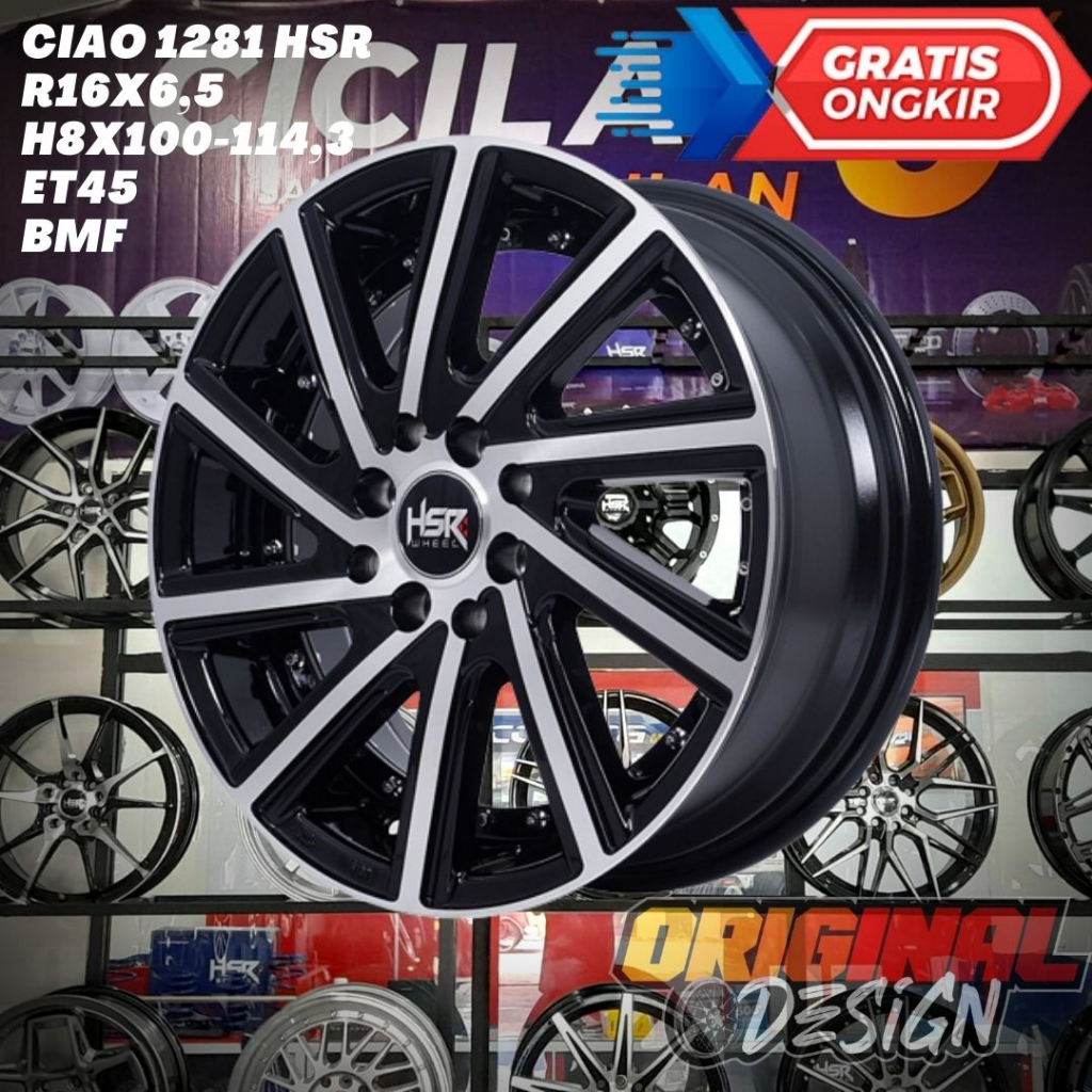 Velg Mobil Ring 16 HSR CIAO R16 LEBAR 6,5 Untuk Sigra Calya Agya Ayla