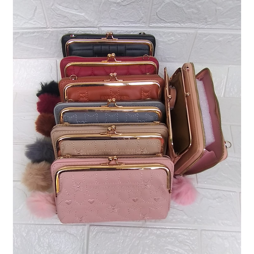 COD Tas selempang dompet hp behel wanita import forever young mewah