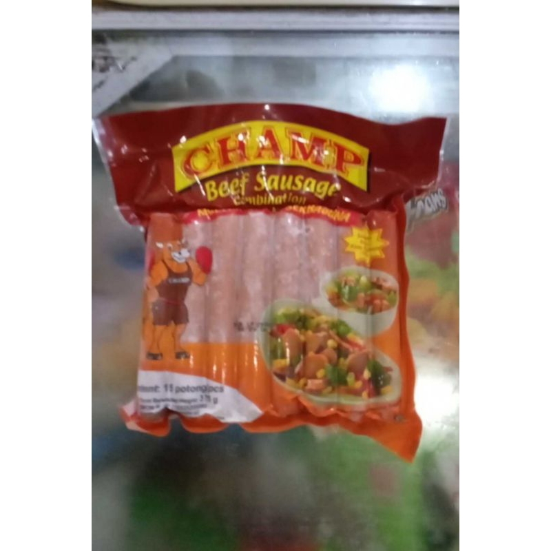 

Champ beef sausage 375grm isi 15 pcs