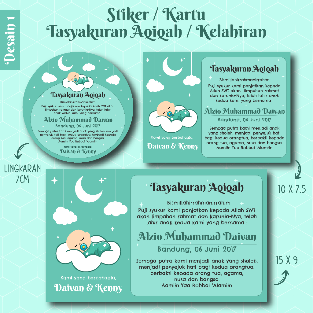 

Stiker Label Aqiqah / Aqiqah Sticker / Stiker Kelahiran (Stiker & Kartu)