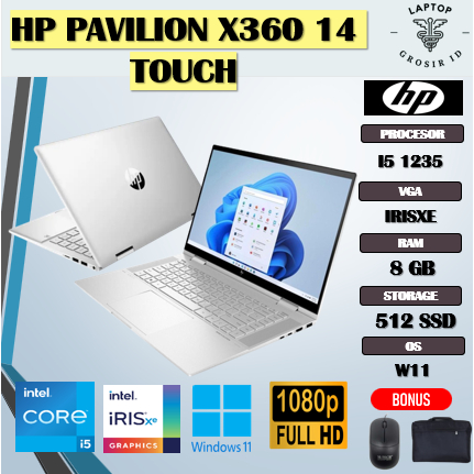 HP PAVILION X360 14 TOUCH I5 1235 8GB 1TTB 14.0FHD