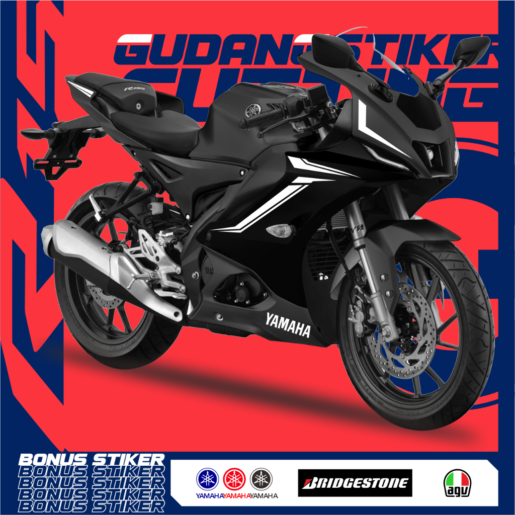 STRIPING CUTTING YAMAHA R15 V4 MODEL LIS STIKER NEW MODIFIED STICKER AKSESORIS SEPEDA MOTOR
