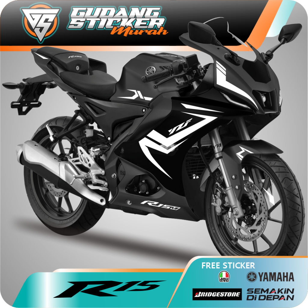 STRIPING CUTTING YAMAHA R15 V4 STIKER LIS NEW STICKER AKSESORIS SEPEDA MOTOR