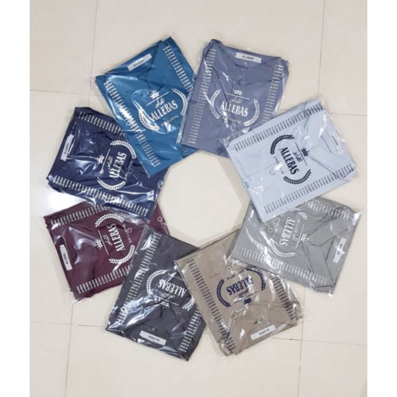 Baju Koko pria / Baju koko Allebas Lengan panjang/ baju koko Murah /koko haibah Allebas