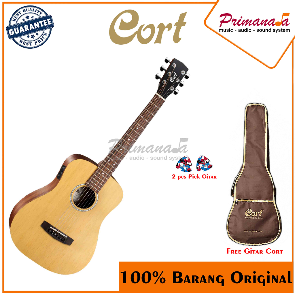 Cort AD Mini E OP Gitar Akustik Elektrik String 3/4