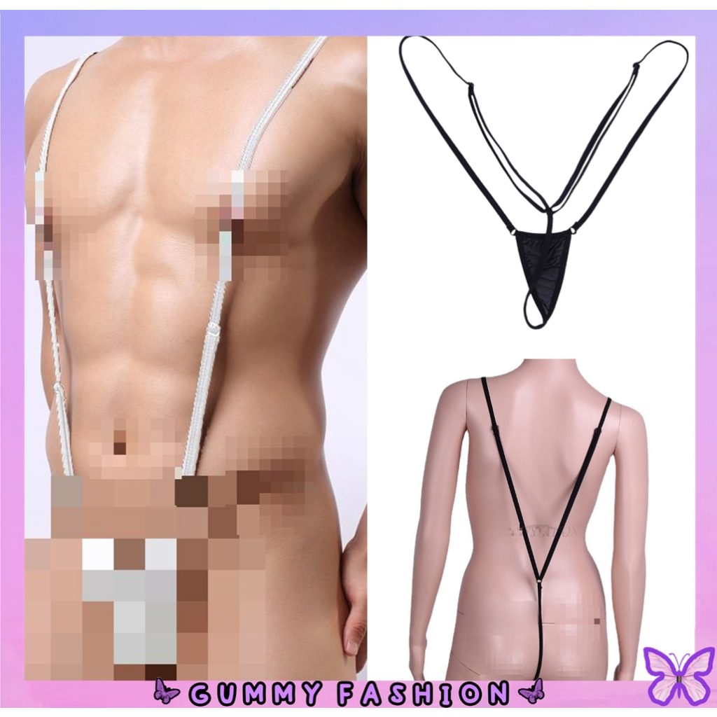 •GUMMY• CD1103 Celana Dalam Laki laki Tali Bahu Lingerie G String Pria Men Sexy