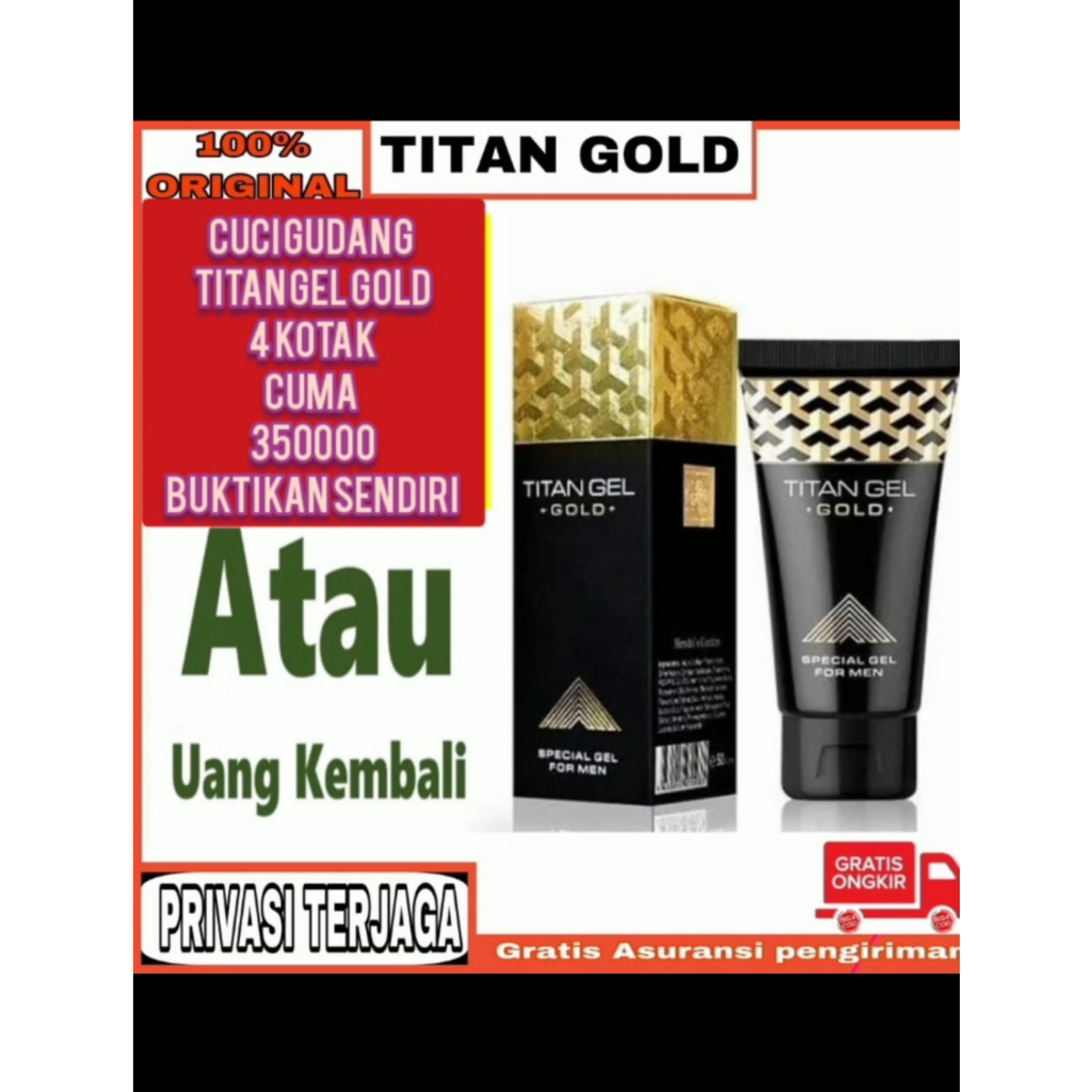 ( PROMO TITAN 1 FREE 2 TITAN ) > A5 TITAN GEL GOLD ORIGINAL 50 ML