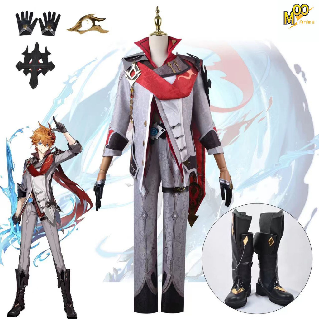 Genshin Impact childe Tartaglia cosplay costume Tartaglia Set and wig Games and anime party costumes