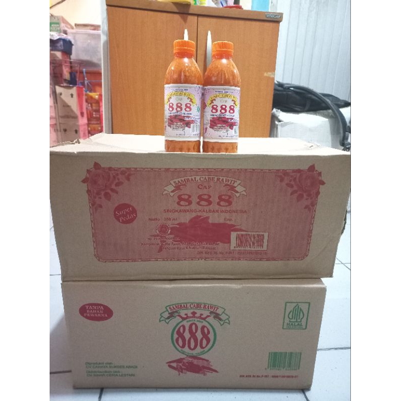 

Sambel Cabe Rawit cap 888 350ml 24pcs @1dus