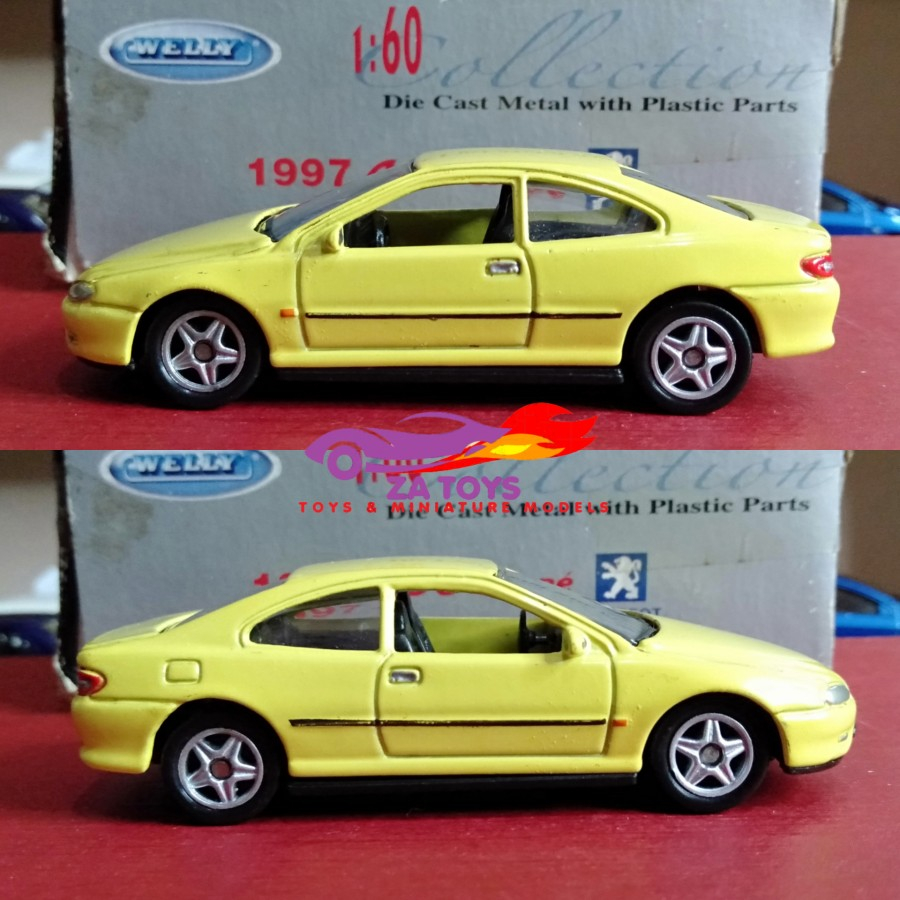Diecast Peugeot 406 Coupe Kuning By Welly Skala 1:60 N27