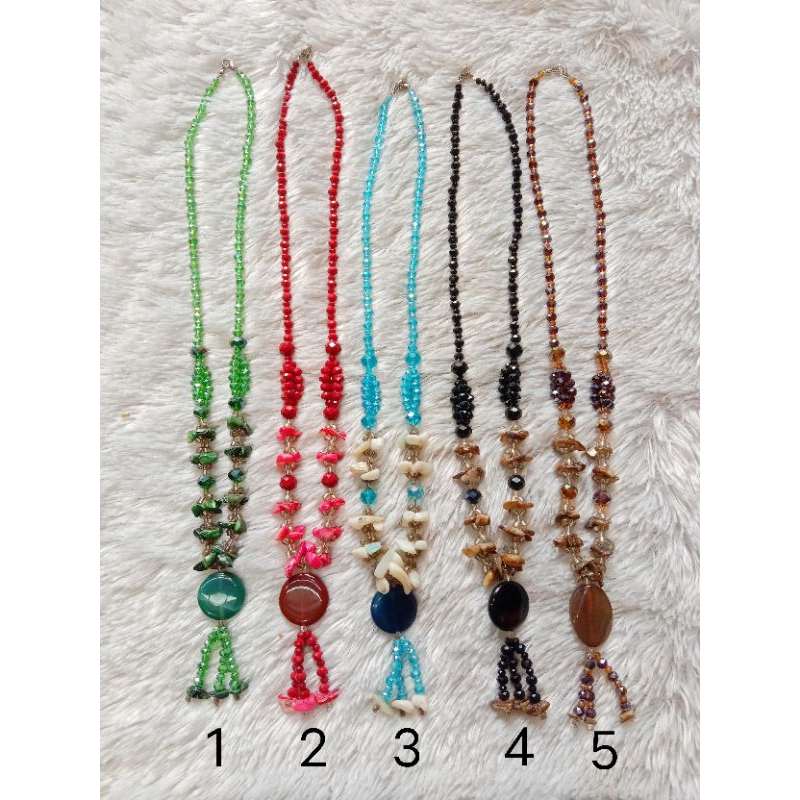 Kalung Kristal Liontin Batu Agate