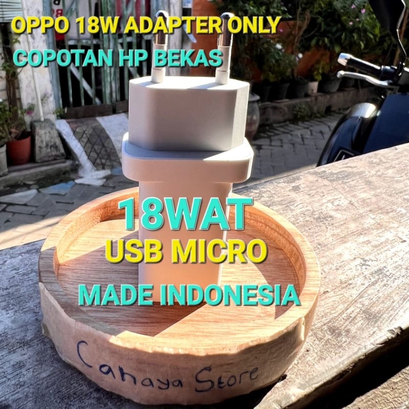Charger OPPO 2A 18Wat Ouick Charge COPOTAN HP ORI Usb MICRO MADE IN INDONESIA Fast Charging Asli 100