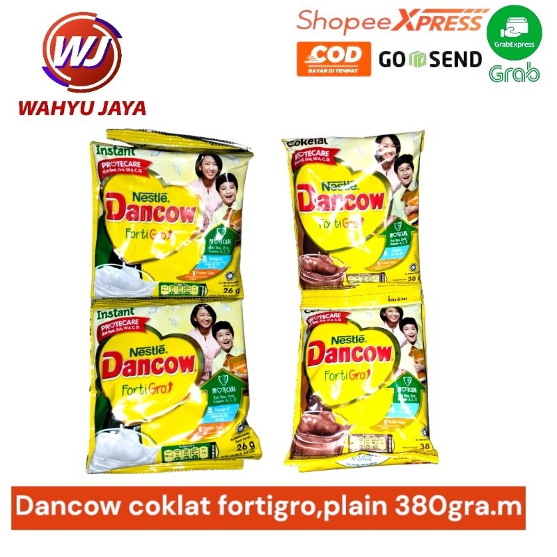 

Dancow instant fortigro plain,coklat renceng isi 10