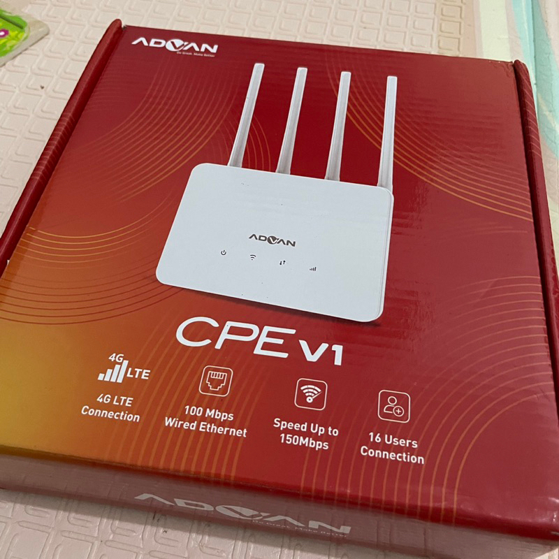 ADVAN CPE v1 Modem Router Wifi Hybrid 4G LTE Unlock Semua Operator preloved second kondisi seperti beli baru