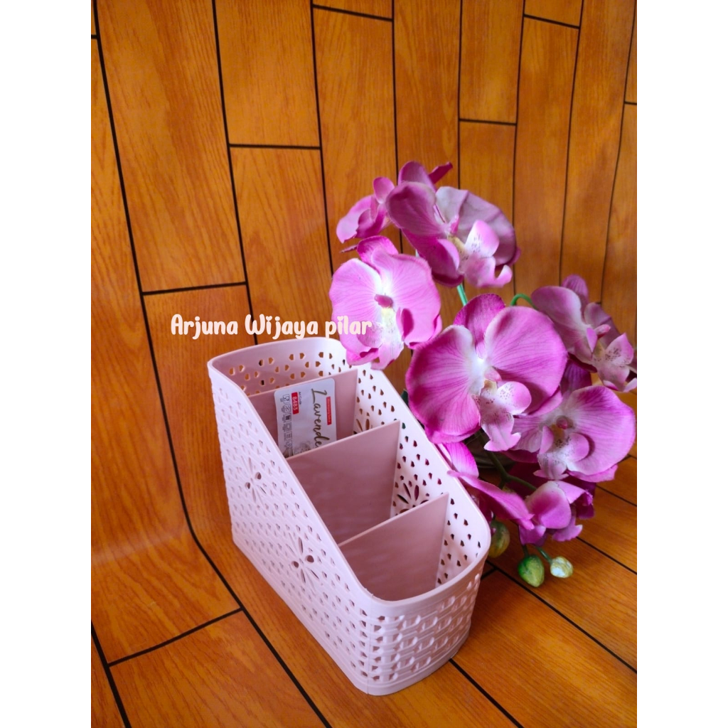 Keranjang Sekat Serbaguna Plastik Lavender Clio - 8483/Tempat sendok/Ttulisempat alat