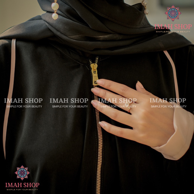 Abaya Gamis Dubai Turkey Turki 821 Ziper Busui