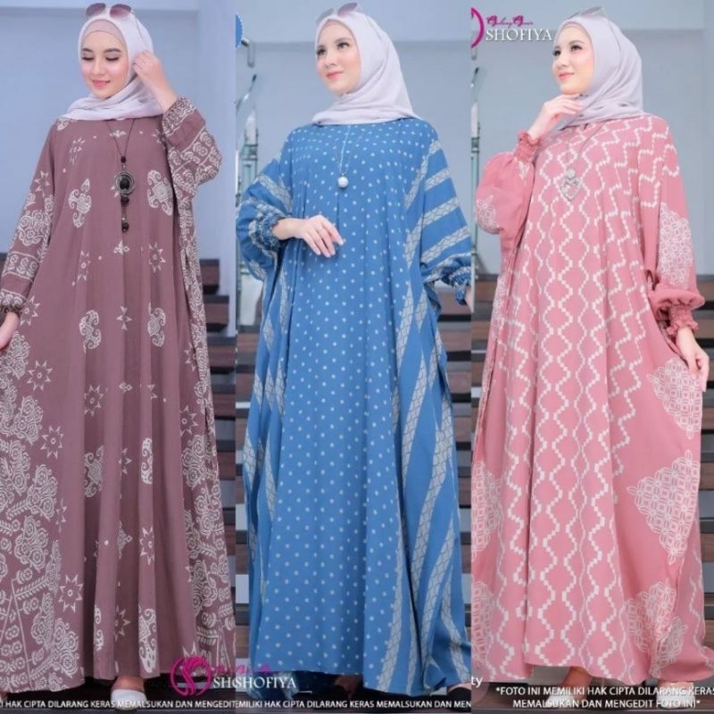 Daster Kaftan Rayon Super Premium Resleting Depan Busui Friendly Daster Adem Lembut Daster Sultan Ju