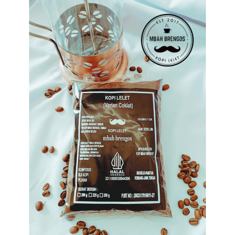 

Kopi Mbah Brengos 200 gram varian coklat