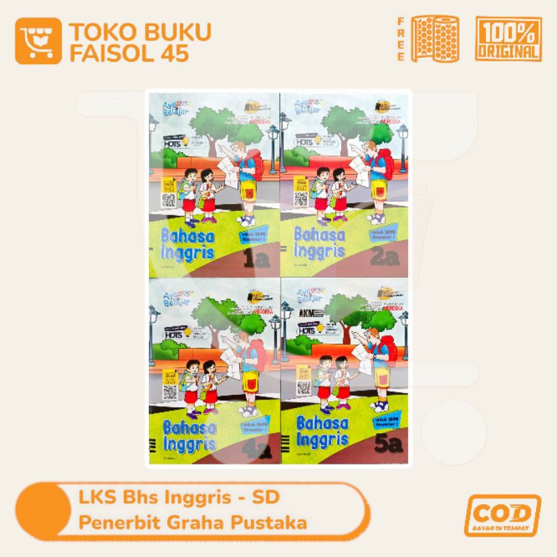 LKS Bahasa Inggris SD Kelas 1 2 3 4 5 6 Graha Pustaka - Ayo Belajar Sekar - Semester 1 - Kurikulum M