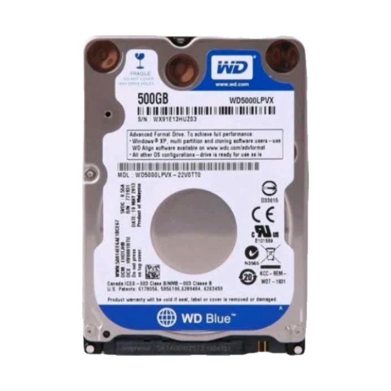 Hard Disk 500Gb Nb 2,5 Inchi WD Blue Sata Sentinel 100% Barang 0 Days