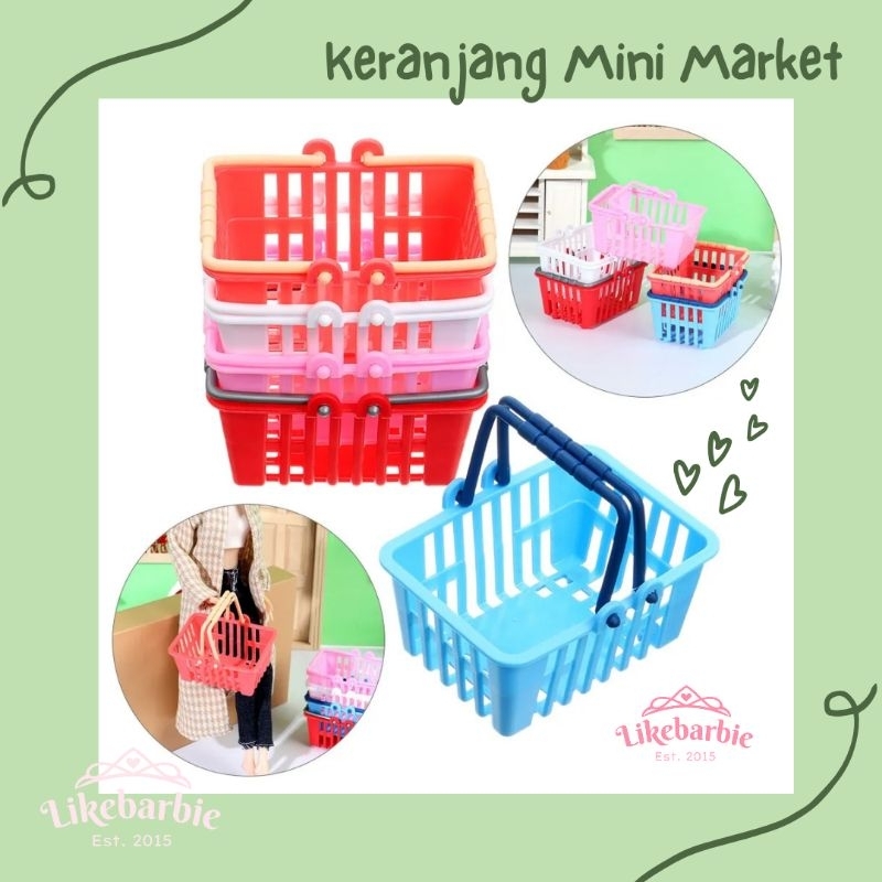 	 Keranjang Mini untk rumah Boneka Berbi	