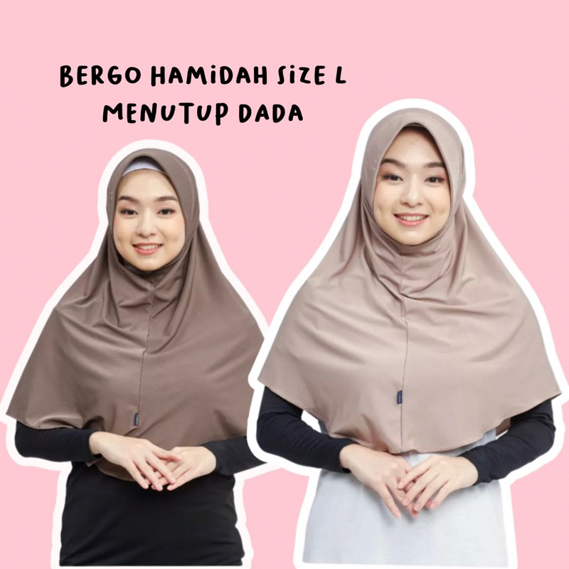 BERGO HAMIDAH OVAL HIJAB DAILY KERUDUNG JERSEY OVAL PANJANG MENUTUP DADA