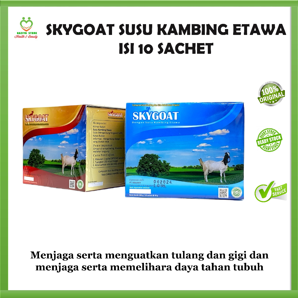 

SKYGOAT / SKY GOAT SUSU KAMBING ETAWA BUBUK FULL CREAM ORIGINAL ISI 10 SACHET