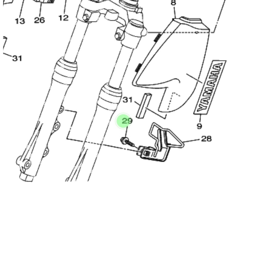 BAUT BREKET PENJEPIT SELANG REM CAKRAM DEPAN F1ZR FIZR ORIGINAL YAMAHA