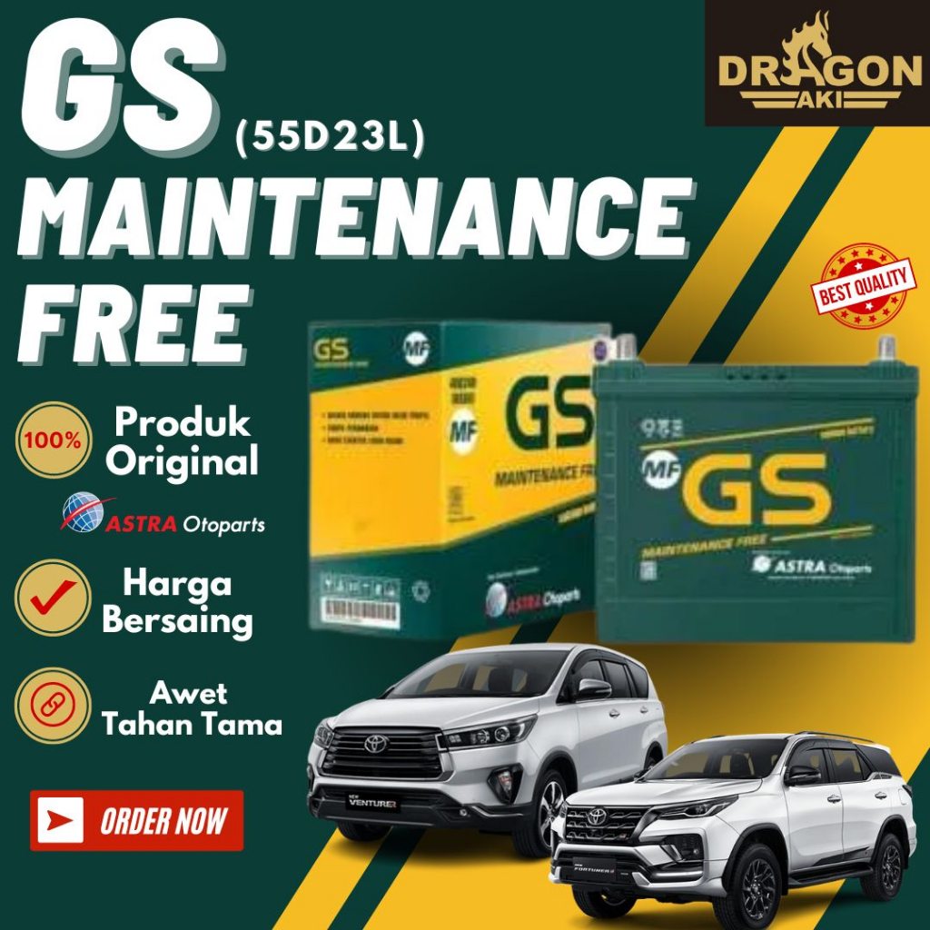Aki mobil gs mf 55d23l