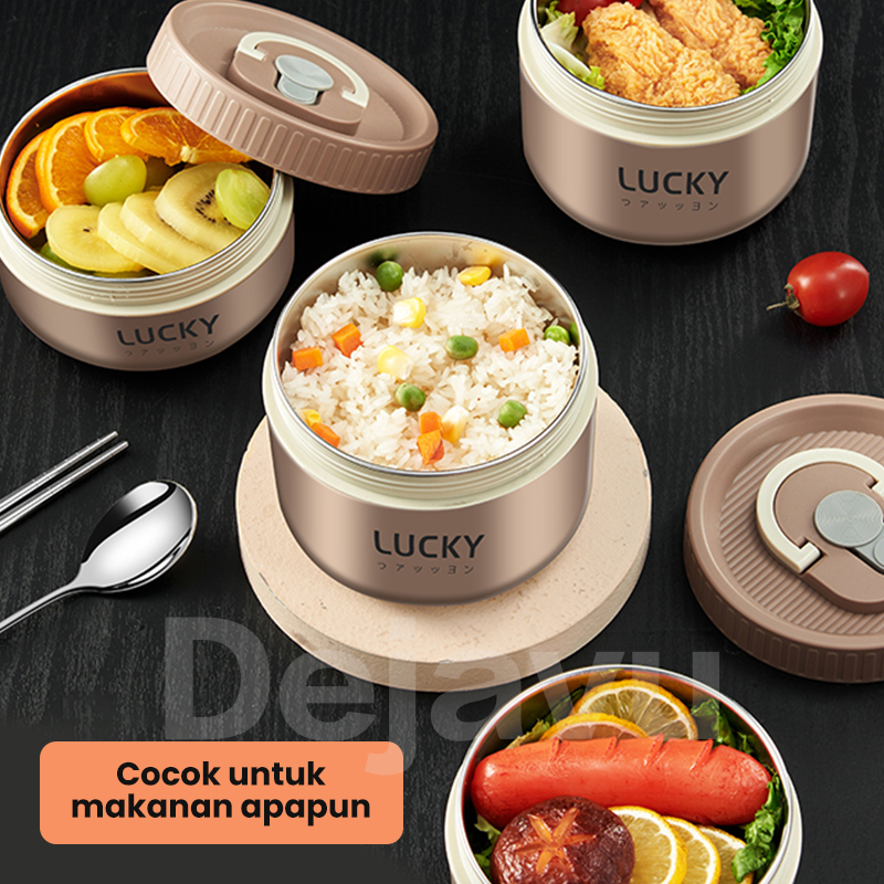 Dejavu Termos Sup Makanan Kotak Bekal Nasi Tahan Panas Tempat Bekal Makan Lunch Box HMB106