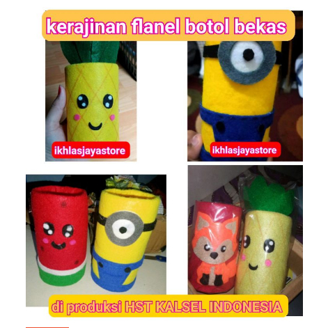 

PROMO DENGAN HARGA SUPER MURAHHH!!!! COD kerajinan flanel botol bekas produksi HST KALSEL INDONESIA / kerajinan tangan / prakarya / trmpat pencil / wadah pulpen/ penyimpanan pensil/ alat tulis / gambar animasi karakter kartun lucu lila jaya magelang