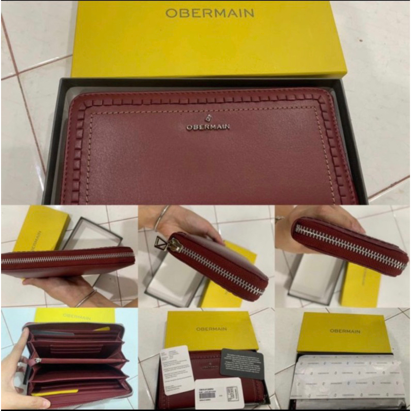 NEW dompet wanita obermain kulit asli original 100% maroon