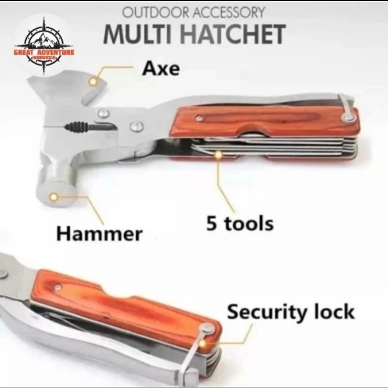 Kapak Palu Outdoor Survival Multifungsi