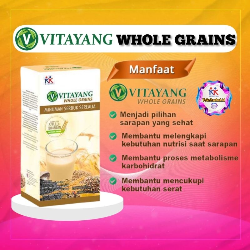

Vitayang Whole Grains Serbuk Serelia Sereal Diet Peganti Sarapan Padat Gizi mengenyangkan Original KKIndonesia