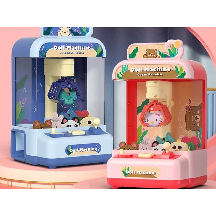 Mainan Mini Claw Machine  MINI DOLL MACHINE / Mesin Tangkap Boneka / Mesin Capit Boneka / Mainan Cla