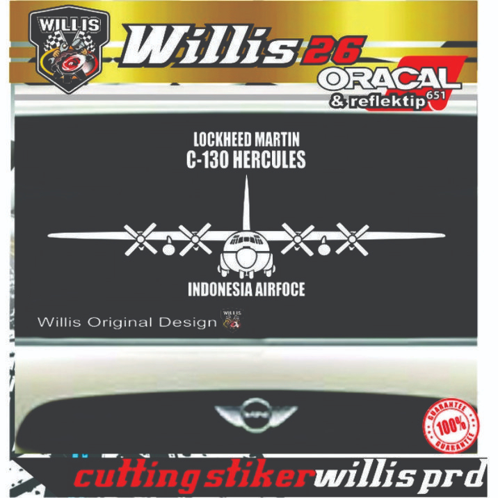 Stiker Pesawat c-130 Hercules Martin Kaca Mobil belakang Pesawat New