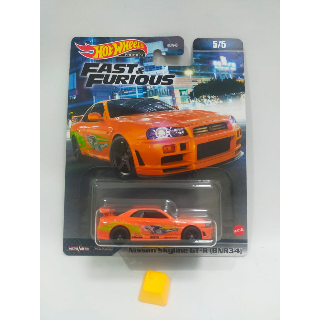 Nissan Skyline GT-R BNR34 R34 Fast and Furious FNF Orange Livery Supra Hot Wheels