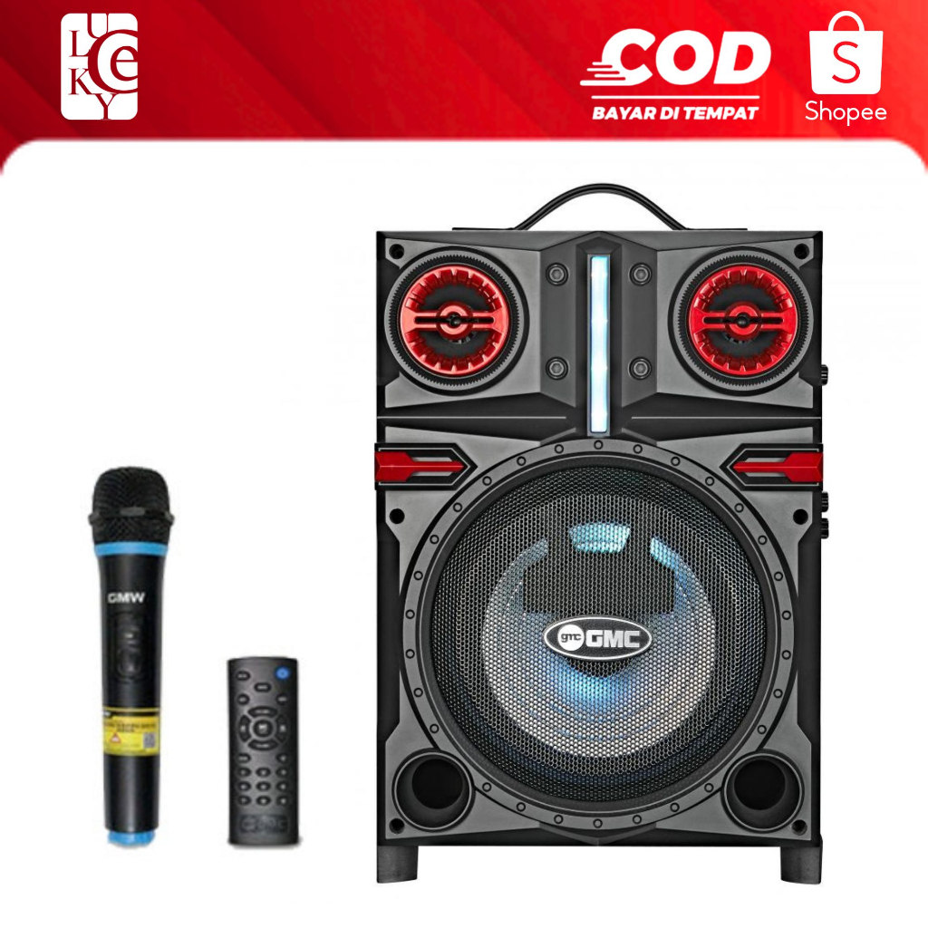 GMC Speaker Portable GMC 897Q 6.5inch /897p 6,5 Inch Bluetooth Karaoke Extra Bass
