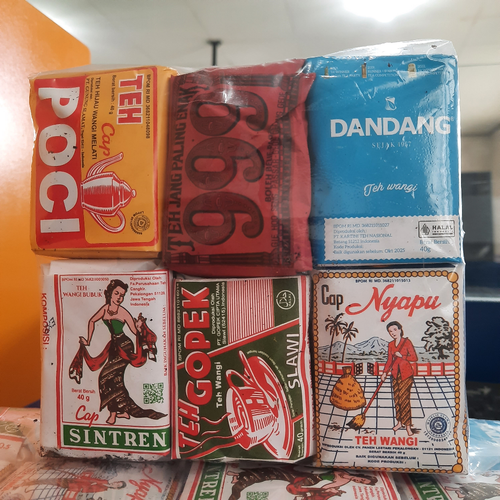 

Paket Teh Angkringan Khas Kota Solo 6 pcs | Sintren, Gopek, 999, Nyapu, Poci, Dandang