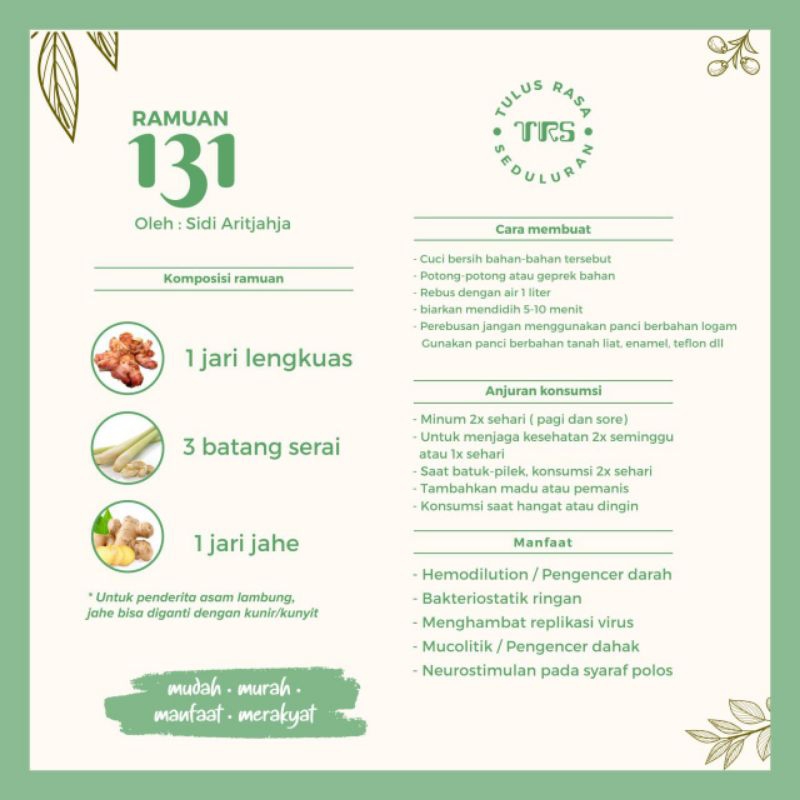 

MINUMAN REMPAH 131/DETOX BATUK