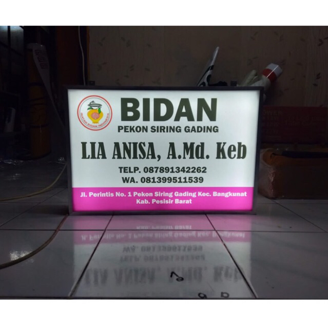 [BISA COD][SATU HARI JADI] NEON BOX KOTAK AKRILIK 2 SISI | NEON BOX CUSTOM DESAIN PAKAI NAMA SENDIRI