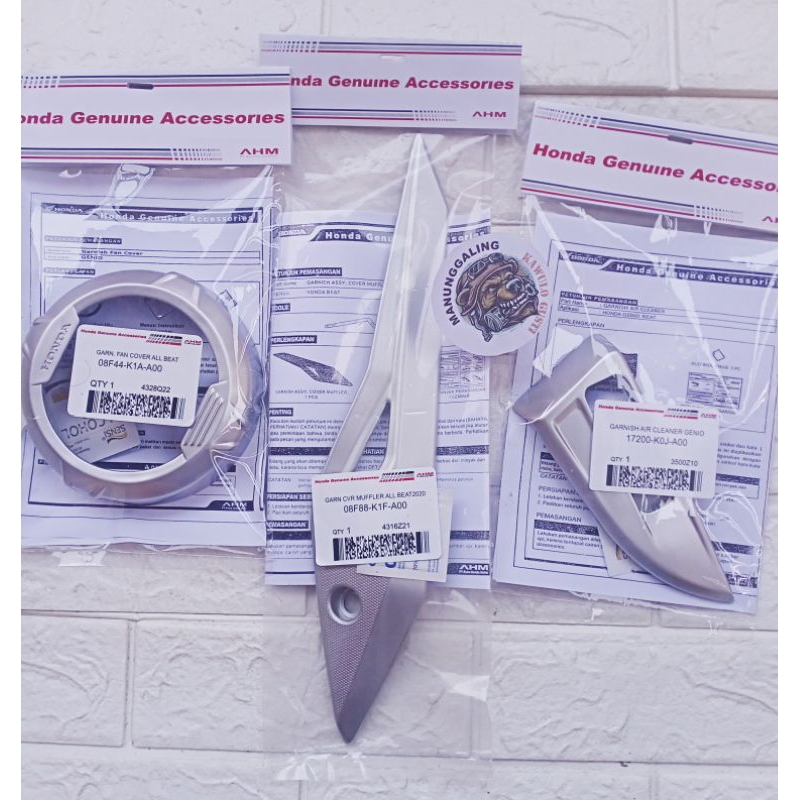 Garnish Kipas Honda Beat deluxe street Air clener dan muffler 2019-2024 dan 2025