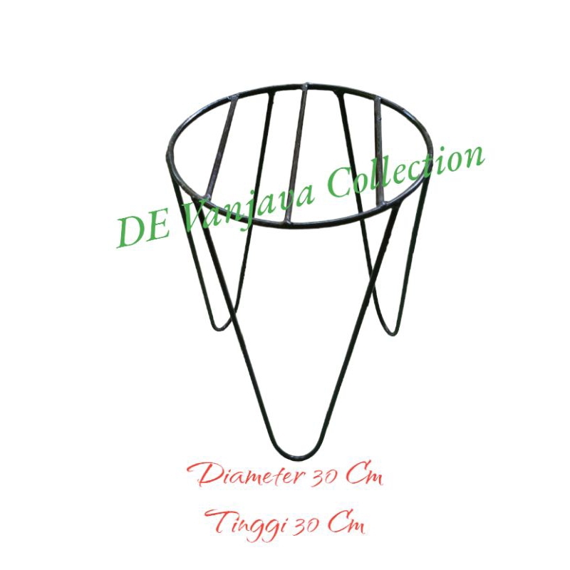 TATAKAN POT BUNGA DIAMETER 30 CM / STANDING TATAKAN POT / TATAKAN POT BUNGA BAHAN BESI BESAR / TATAK