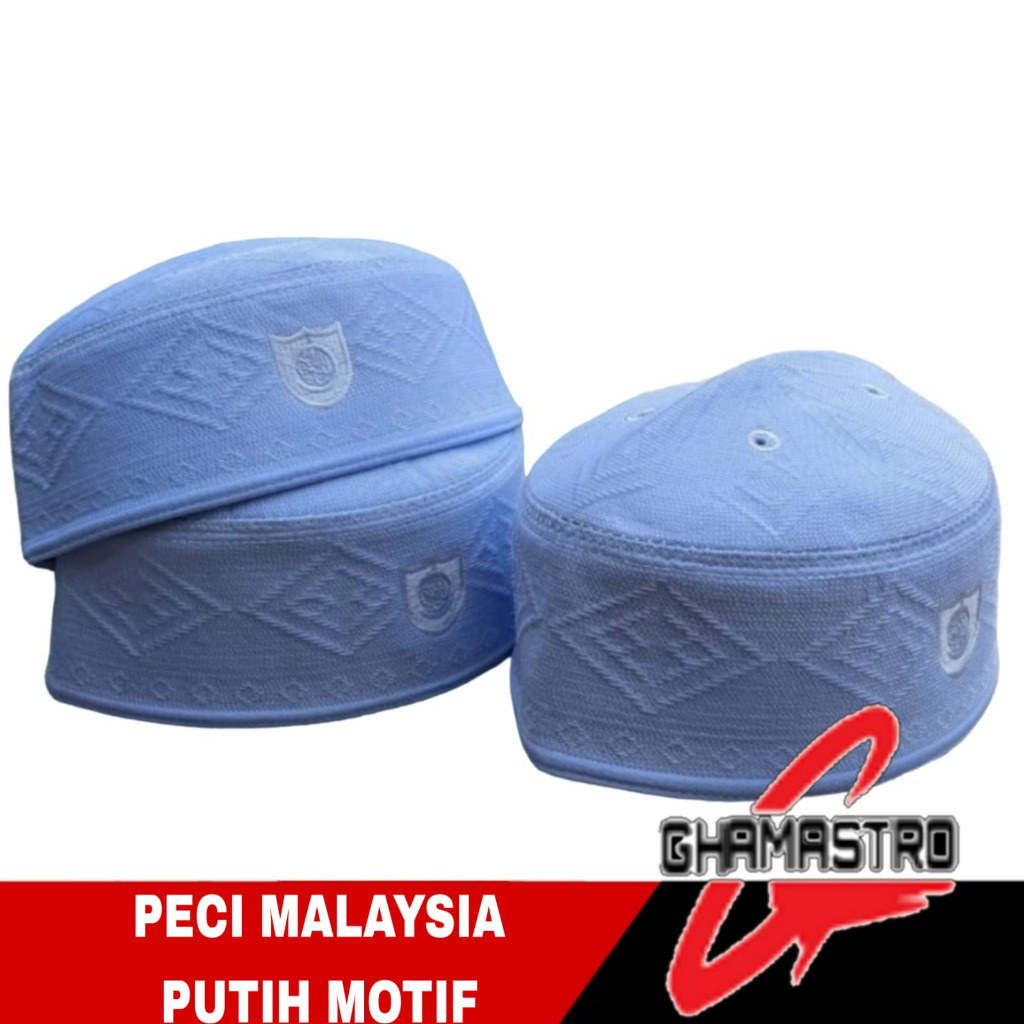 Peci Putih malaysia Kopyah Malaysia Songkok Malaysia Motif Putih