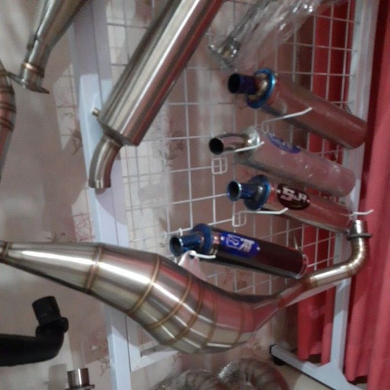 knalpot yamaha fizr bm power kolong stainless