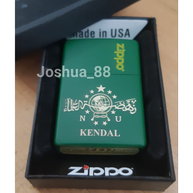 Zippo custom korek api ukir logo Nahdlatul Ulama Bisa ukir Nama sendiri