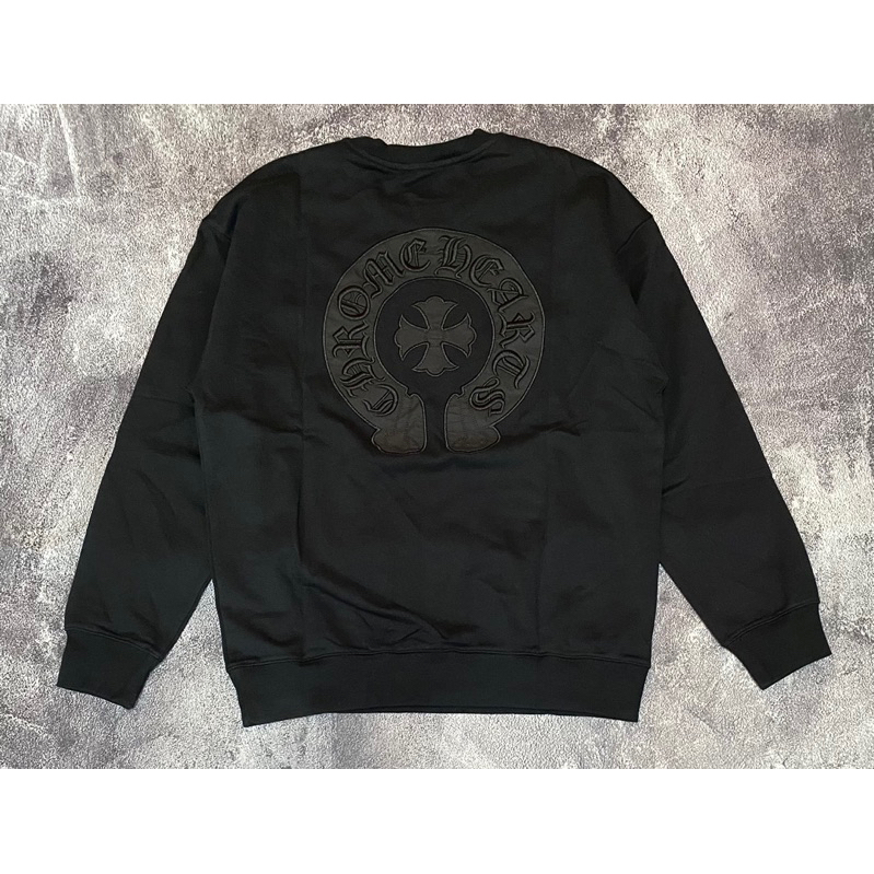 Crewneck Chrome Hearts bordir black on black second preloved