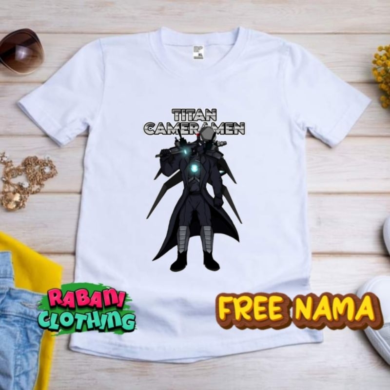 baju anak titan cameramen kaos anak