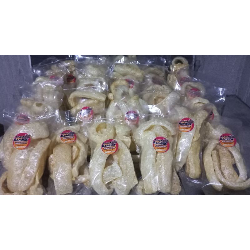 

krupuk kulit rambak kerbau asli